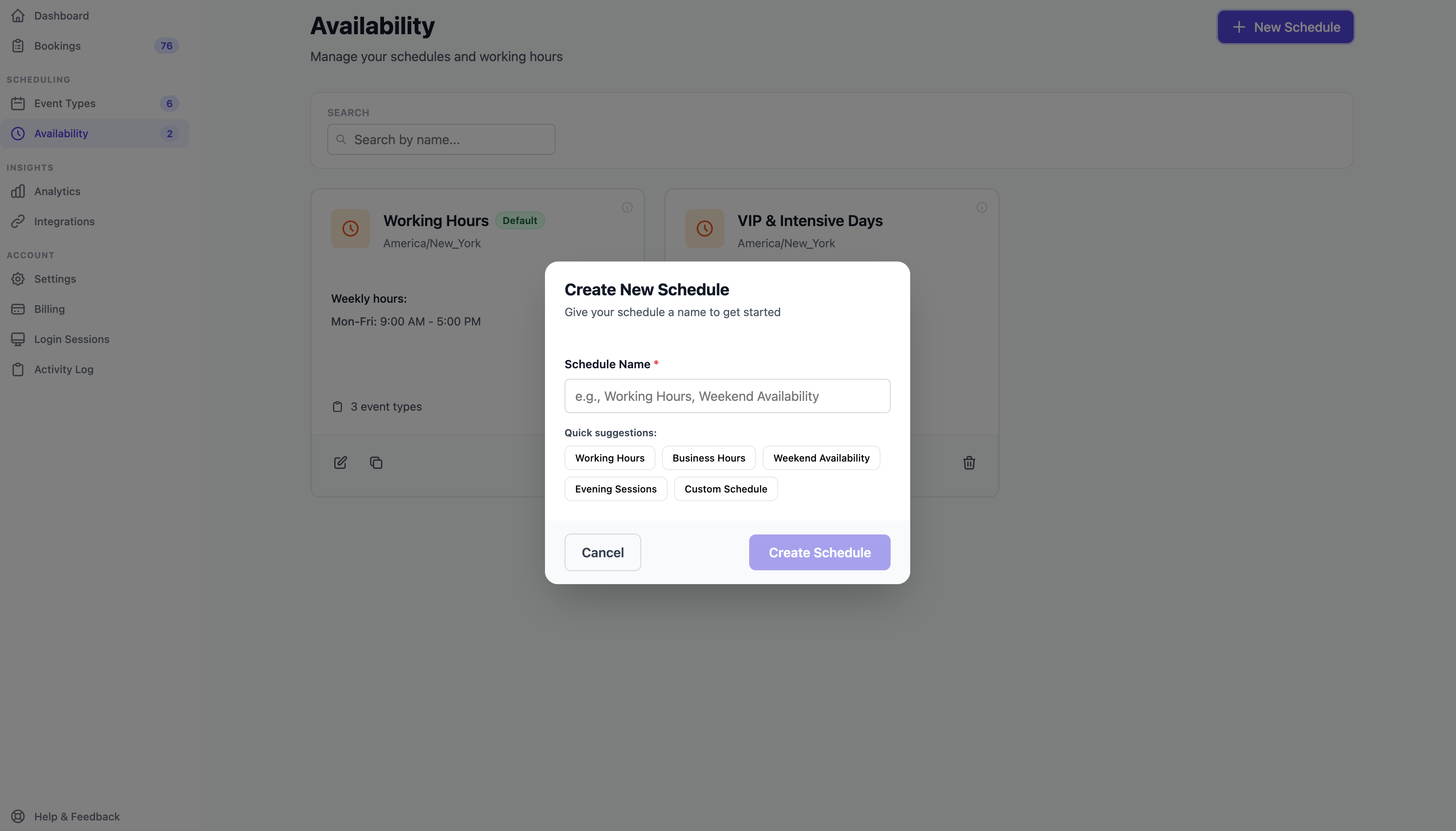 How to set your availability in Calendon